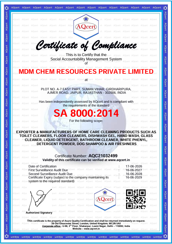 SA 8000 Certification