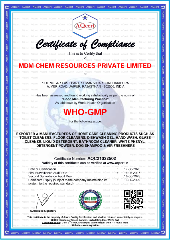 WHO GMP Certification